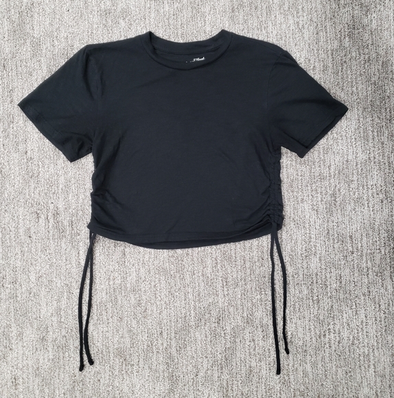 Universal Thread | Tops | Universal Thread Small Black Side Tie Crop ...